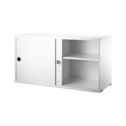 Vitrines & Présentoirs<String Armoire à portes coulissantes , blanc, 78x30 cm