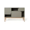 Vitrines & Présentoirs<Zweed Armoire Citti 6x3, Mole grey-structure en chêne laqué mat