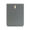 Vitrines & Présentoirs<Asplund Armoire Frame 80 High, storm grey, cuir natural, 42 cm