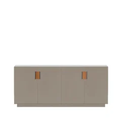 Vitrines & Présentoirs<Asplund Armoire Frame 160 Low, dark sand, portes pliantes, 42 cm, cognac