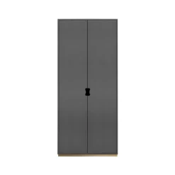 Vitrines & Présentoirs<Asplund Armoire haute Snö F, Storm grey, base en bouleau, dj.30 cm