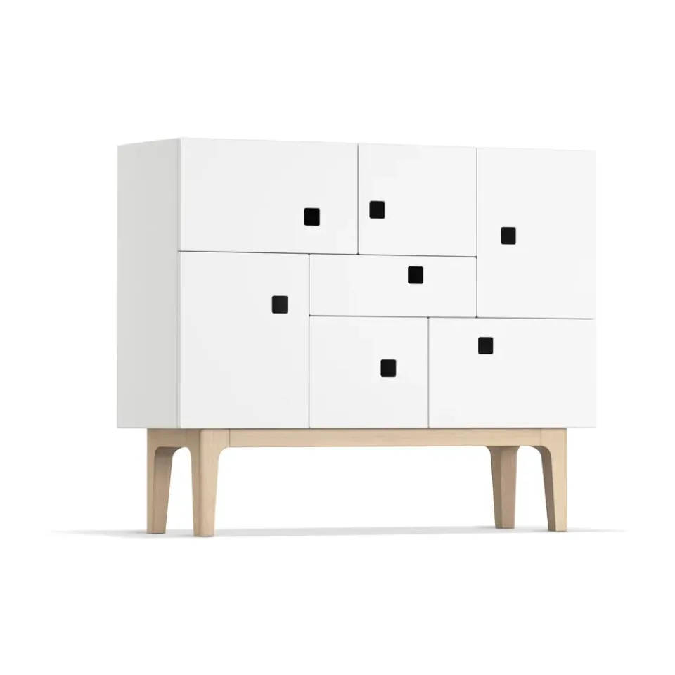 Vitrines & Présentoirs<Zweed Armoire Peep C1, blanc, chêne pigmenté blanc