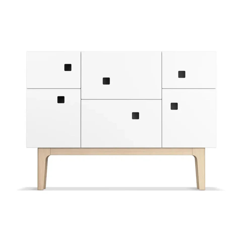 Vitrines & Présentoirs<Zweed Armoire Peep C2, blanc, chêne pigmenté blanc