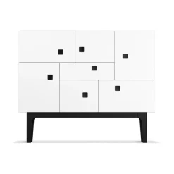 Vitrines & Présentoirs<Zweed Armoire Peep C1, blanc, structure laquée noir