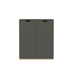 Vitrines & Présentoirs<Asplund Armoire Snö E, Green khaki, base en bouleau, portes opaques, dj.30 cm