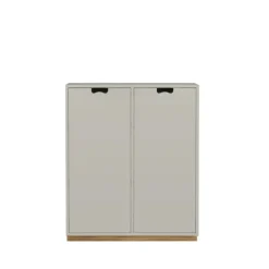 Vitrines & Présentoirs<Asplund Armoire Snö E, Light grey, base en chêne, portes opaques, dj.30 cm