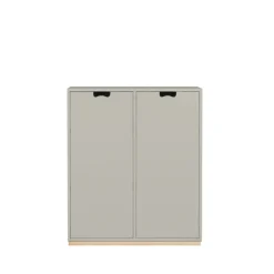 Vitrines & Présentoirs<Asplund Armoire Snö E, light grey, base en bouleau, portes opaques, dj.30 cm