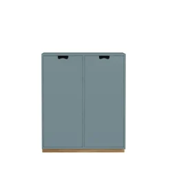 Vitrines & Présentoirs<Asplund Armoire Snö E, Nordic blue, base en chêne, portes opaques, dj.42 cm