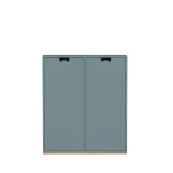 Vitrines & Présentoirs<Asplund Armoire Snö E, Nordic blue, base en bouleau, portes opaques, dj.30 cm
