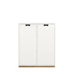 Vitrines & Présentoirs<Asplund Armoire Snö E, White, base en chêne, portes opaques, dj.30 cm