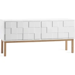 Meubles Tv & Media|Commodes & Buffets<A2 Banc multimédia Collect 2010 avec pieds, Chêne huilé blanc