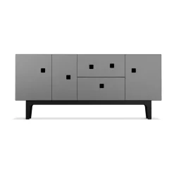 Meubles Tv & Media|Commodes & Buffets<Zweed Banc multimédia Peep M2, slate grey, laqué noir