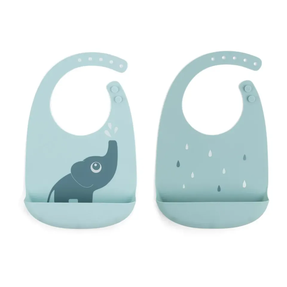Accessoires Pour Chambre D'Enfants|Accessoires Pour Chambre D'Enfants<Done by deer Bavoir Elphee, lot de 2, Bleu