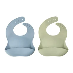 Accessoires Pour Chambre D'Enfants|Accessoires Pour Chambre D'Enfants<Scandi Living Bavoir en silicone Silly, 2 pièces’, Vert-bleu