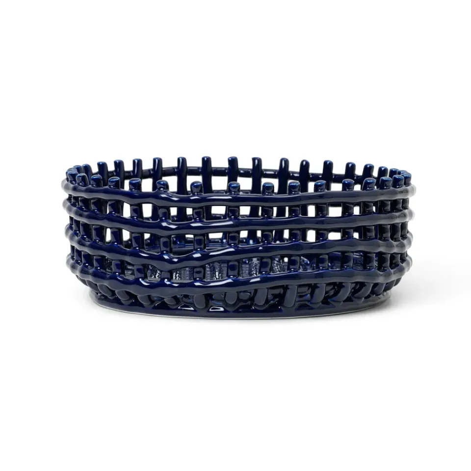 Bols Décoratifs<Ferm Living Bol tressé Ceramic, Blue
