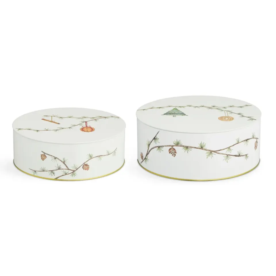 Décorations De Noël<Kähler Boîte de rangement de Noël Hammershøi Lot de 2, Blanc