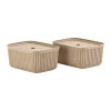 Paniers De Rangement<Zone Denmark Boîte de rangement Pulp 23x32 cm, lot de 2, Natural Brown