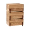 Boites & Bocaux<Kristina Dam Studio Boîte de rangement Stack, oak, 3 pièces, pieds en noyer sombre huilé