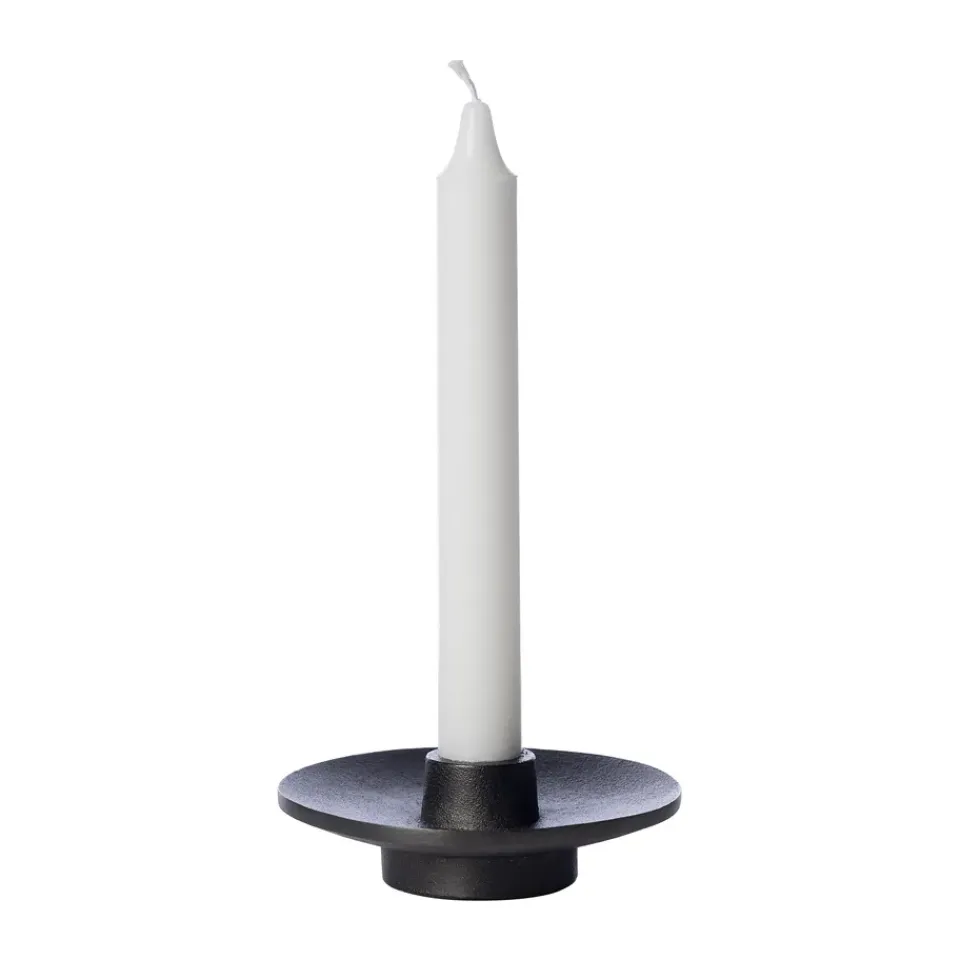 Bougeoirs<ERNST Bouegoir en aluminium Ø12 cm, Noir