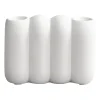 Bougeoirs<101 Copenhagen Bougeoir blanc Tube Bone, 11x14,5 cm