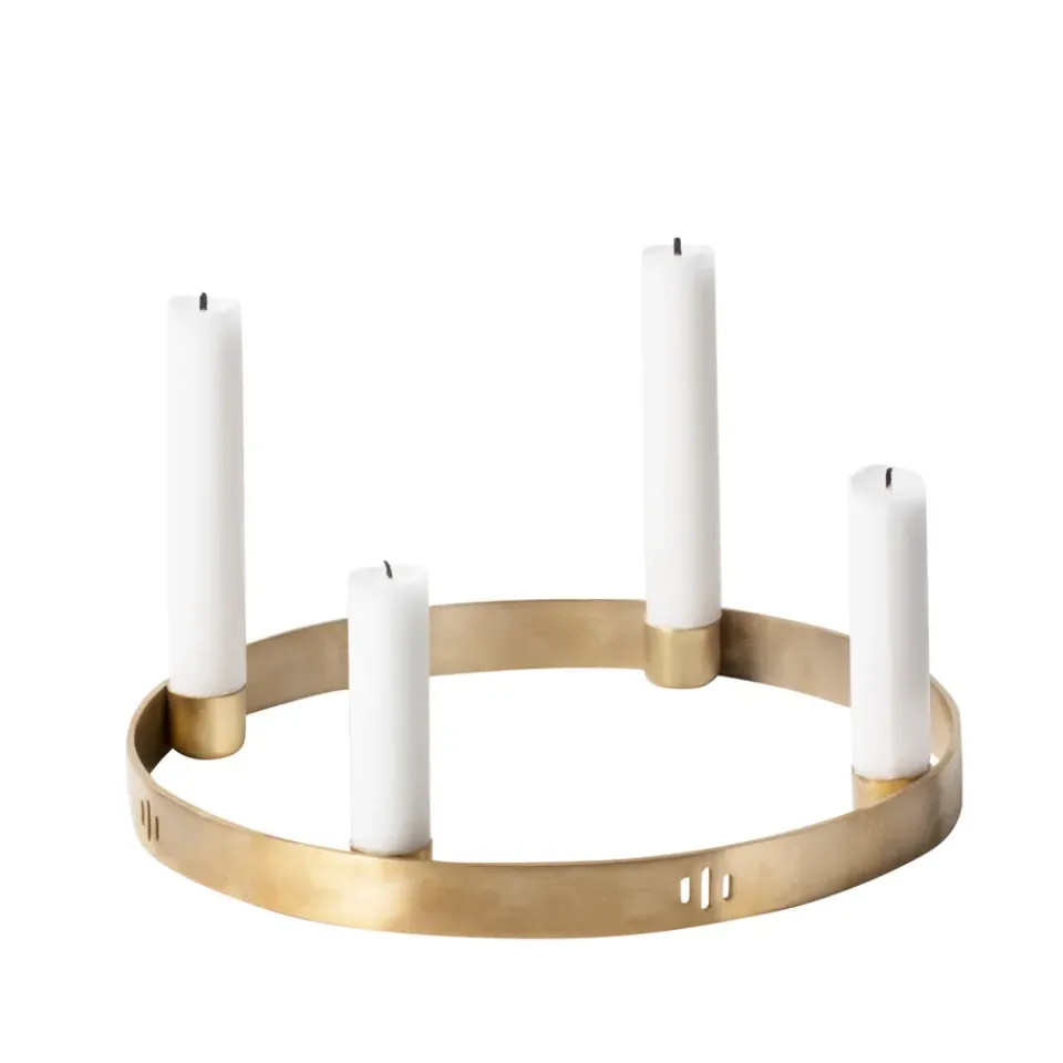 Bougeoirs|Bougeoirs De L'Avent & Bougies<Ferm Living Bougeoir Circle laiton, petit