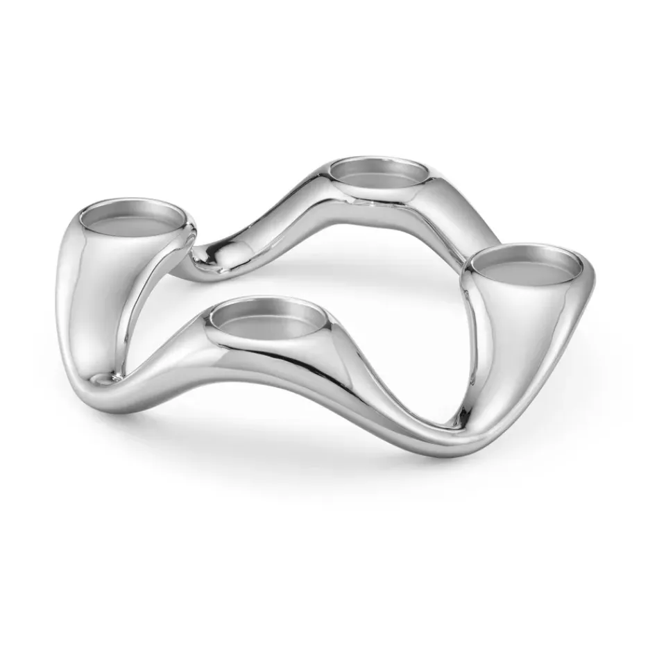 Bougeoirs|Bougeoirs De L'Avent & Bougies<Georg Jensen Bougeoir Cobra Ø33 cm, Acier inoxydable
