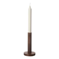 Bougeoirs<ERNST Bougeoir en bois 15 cm, Marron foncé