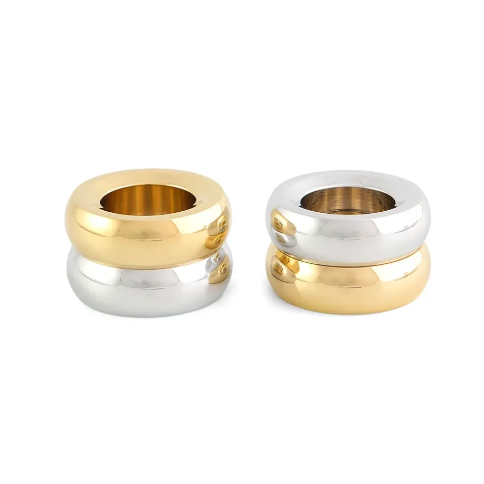 Bougeoirs<KLONG Bougeoir Marriage Duo 2 Pièces, Laiton-argent