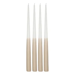 Bougies<Scandi Essentials Bougie antique Affinity bicolore 32 cm, lot de 4, Blanc-sable
