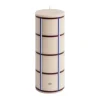 Bougies<HAY Bougie bloc Column Candle medium 20 cm, Off white-bordeaux-blue-silver