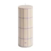 Bougies<HAY Bougie bloc Column Candle medium 20 cm, Off white-blue grid check