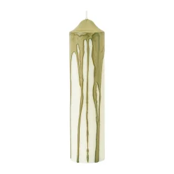 Bougies<Ferm Living Bougie bloc Dryp, Olive Green, 20 cm