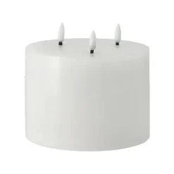 Bougies Led<Scandi Essentials Bougie bloc LED 3 mèches 13 cm Bright Melt, Blanc