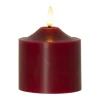 Bougies Led<Star Trading Bougie chauffe-plat LED Flame 9,5 cm, Rouge
