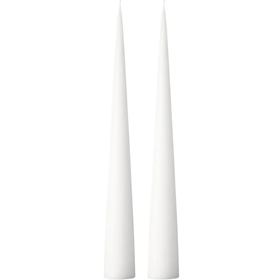 Bougies<Ester & erik Bougie cônique 37 cm Lot de 2 mat, Pure white 31