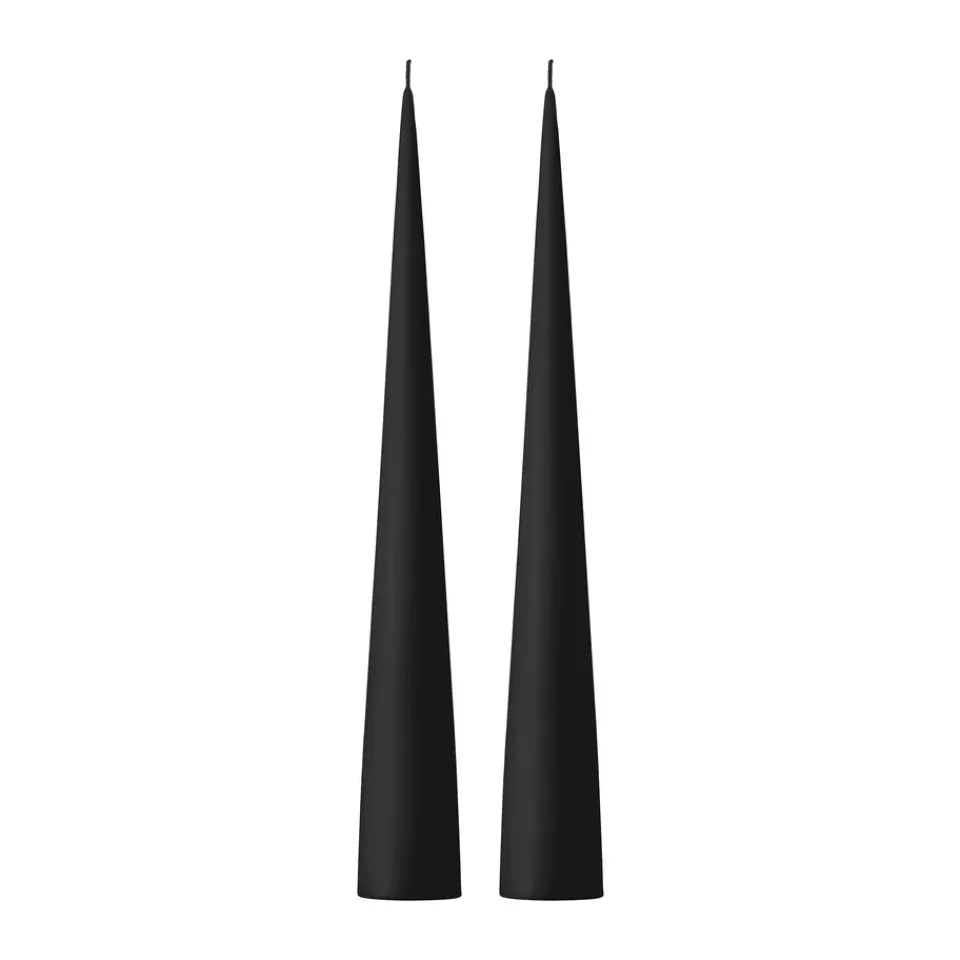 Bougies<Ester & erik Bougie cônique 37 cm Lot de 2 mat, Velvet matt black 95