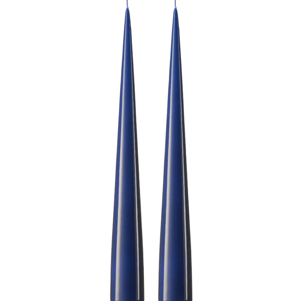 Bougies<Ester & erik Bougie cônique 37 cm Lot de 2 lacquées, Royal navy 28-0