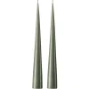 Bougies<Ester & erik Bougie cônique 37 cm Lot de 2 lacquées, Green soil 70-0