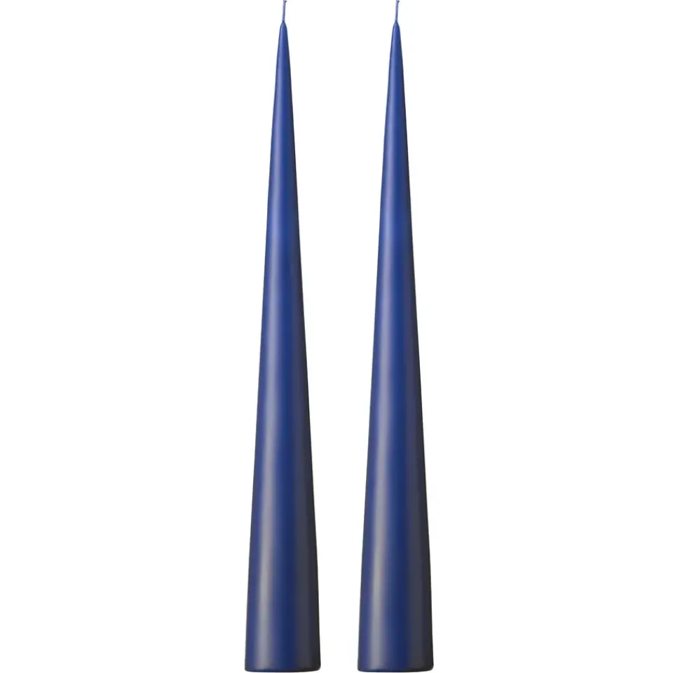 Bougies<Ester & erik Bougie cônique 37 cm Lot de 2 mat, Royal navy 28