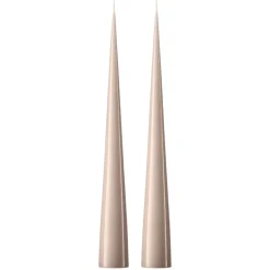 Bougies<Ester & erik Bougie cônique 37 cm Lot de 2 lacquées, Linen grey 22-0