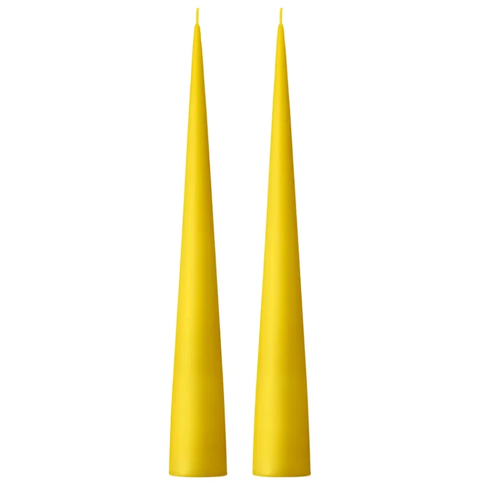 Bougies<Ester & erik Bougie cônique 37 cm Lot de 2 mat, Lemon drop 15