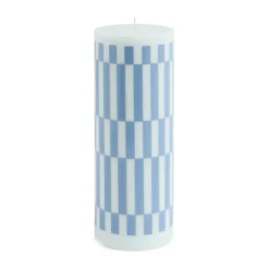 Bougies<HAY Bougie Column Candle large 25 cm, Light blue-dusty blue check