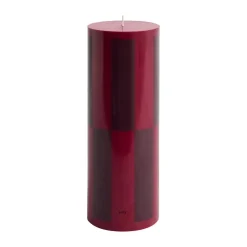 Bougies<HAY Bougie Column Candle large 25 cm, Wine-bordeaux large check