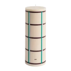 Bougies<HAY Bougie Column Candle large 25 cm, Off white-green bordeaux-silver