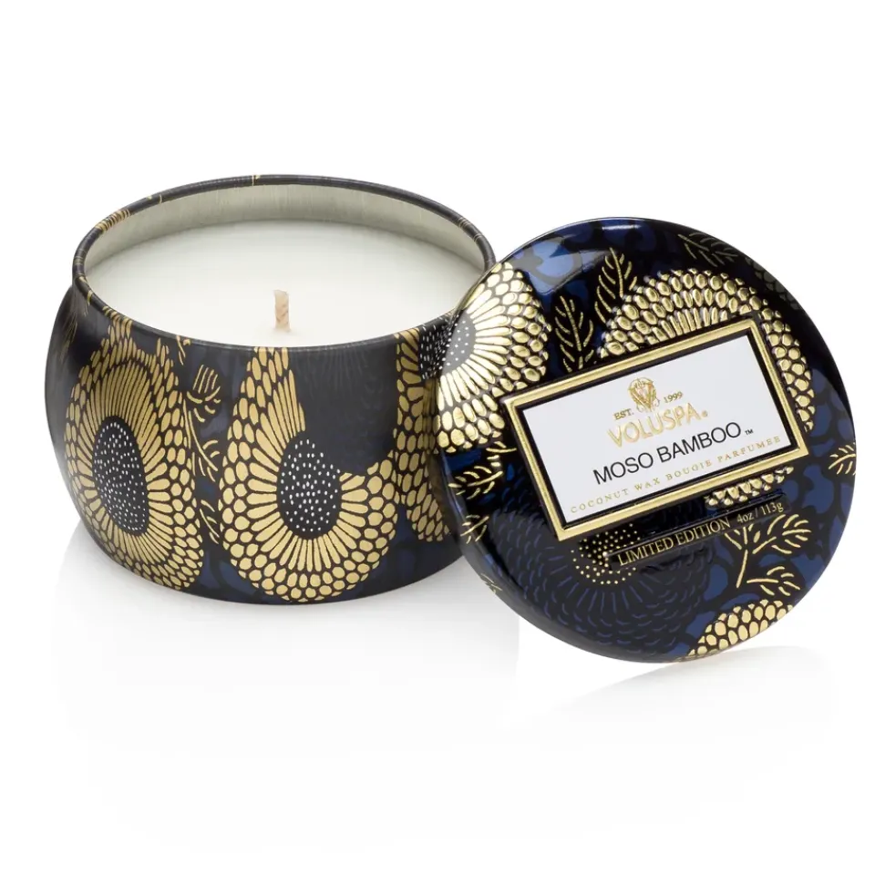Bougies Parfumées & Diffuseurs<Voluspa Bougie décorative étain 25 heures, Moso Bamboo