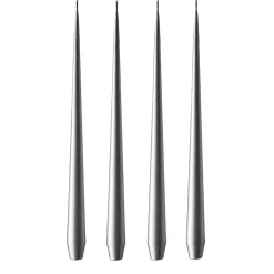 Bougies<Ester & erik Bougie 32cm Lot de 4 métallique, Silver