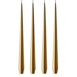 Bougies<Ester & erik Bougie 32cm Lot de 4 métallique, Gold