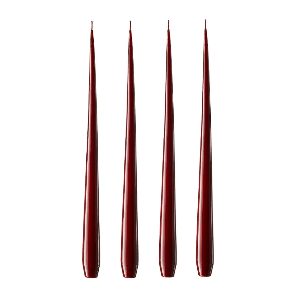 Bougies<Ester & erik Bougie Lot de 4 laquée, vinröd, 42 cm