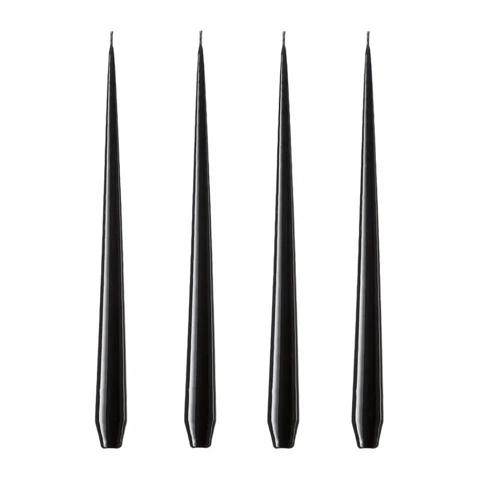 Bougies<Ester & erik Bougie Lot de 4 laquée, raw black, 42 cm