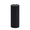 Bougies Led<Uyuni Lighting Bougie LED en bloc Uyuni Melted, Noir rustique, Ø7,8x20 cm
